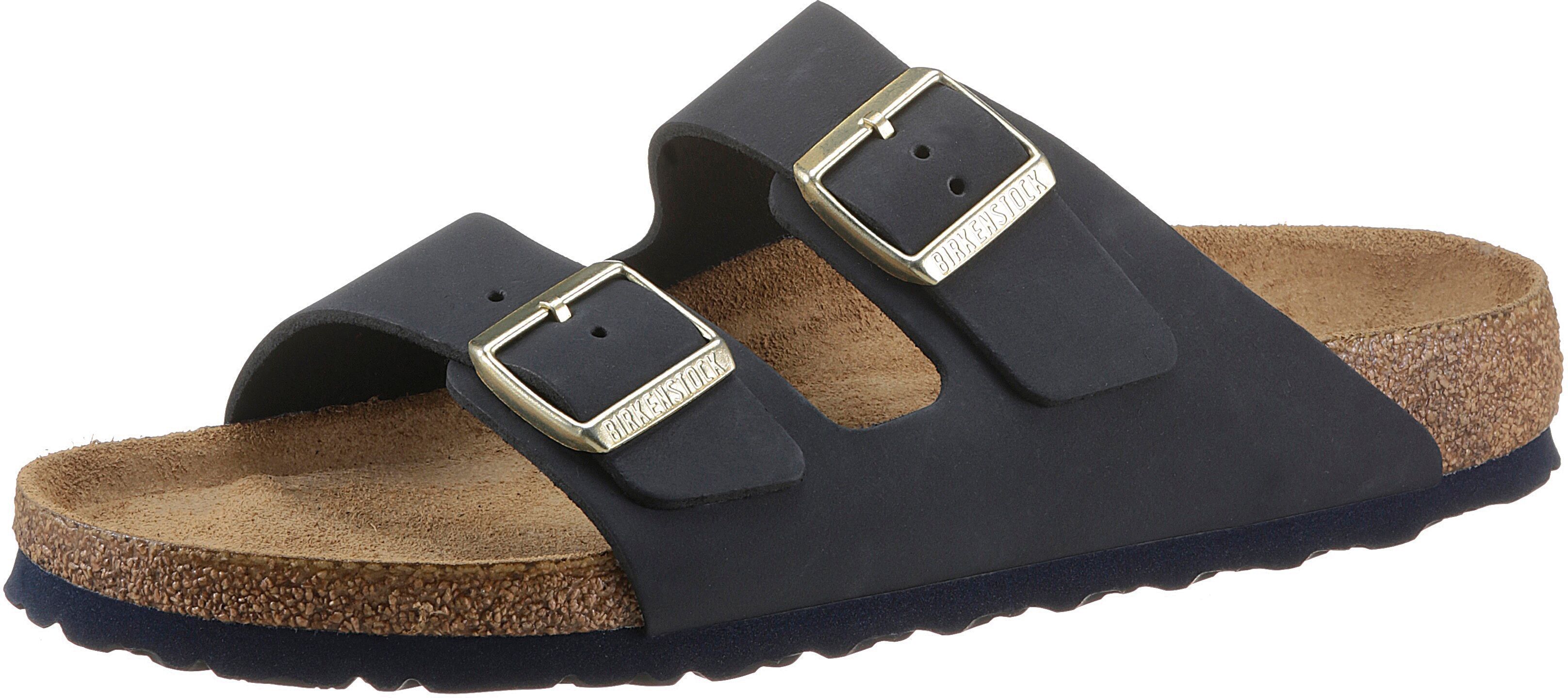 Birkenstock Pantolette »Arizona«, aus Nubukleder, schmale Schuhweite blau  35 36 37 38 39 40 41 42 43