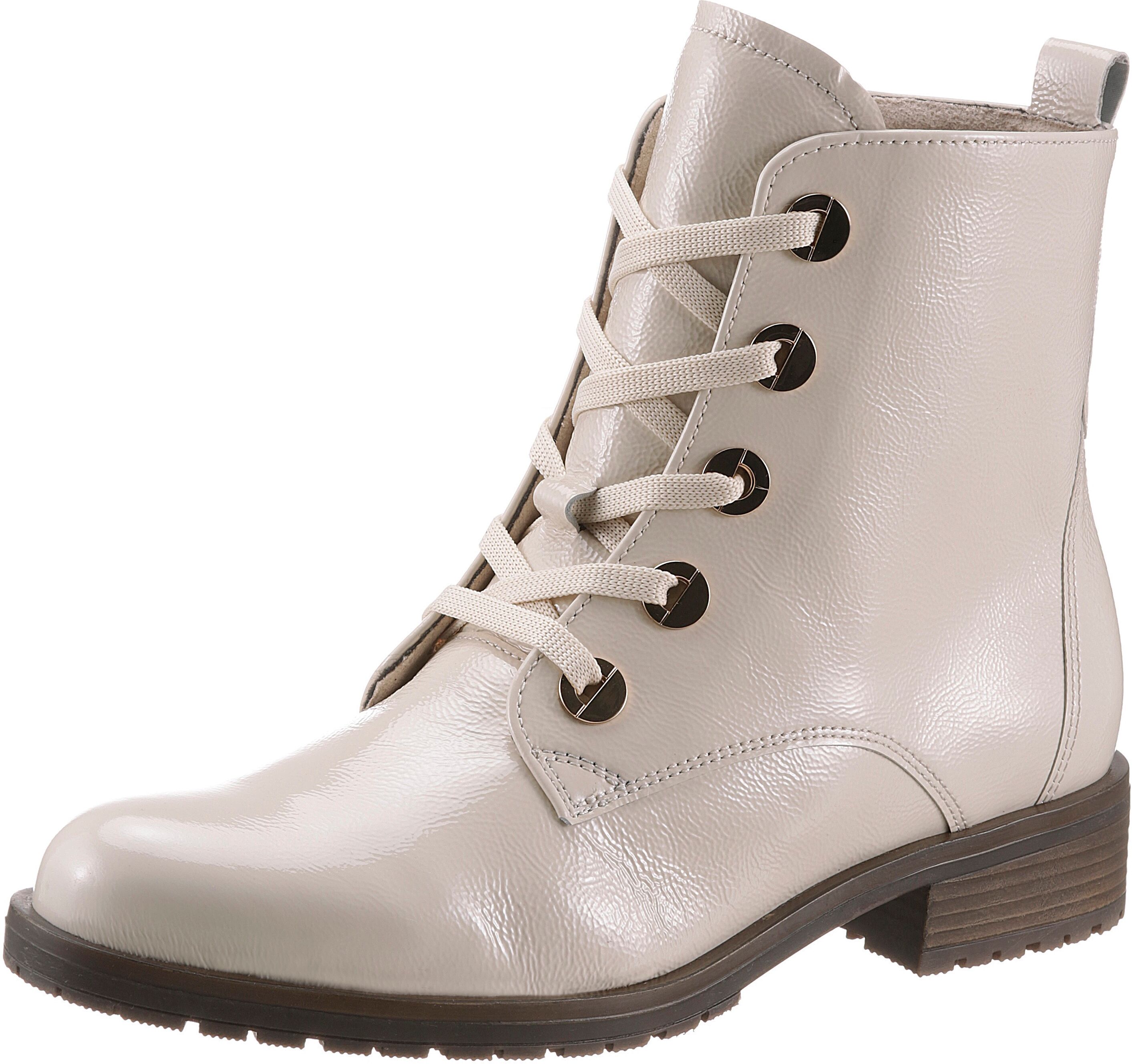 Gabor Schnürboots, mit praktischer Anziehlasche beige  35 36 37 38,5 38 39 40 41 42 43 44