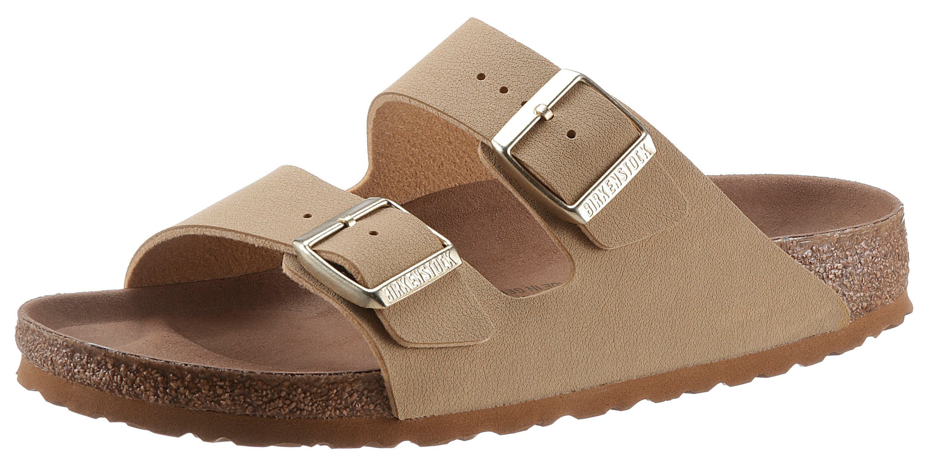 Birkenstock Pantolette »Arizona earthy vegan«, in veganer Verarbeitung beige  35 36 37 38 39 40 41 42 43 44 45 46