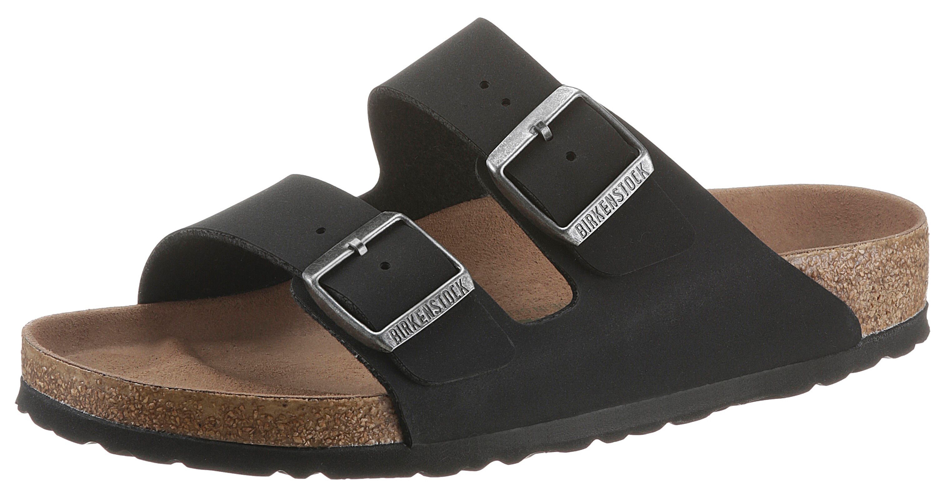 Birkenstock Pantolette »Ariona_earthy vegan«, in veganer Verarbeitung schwarz  35 36 37 38 39 40 41 42 43 44 45 46