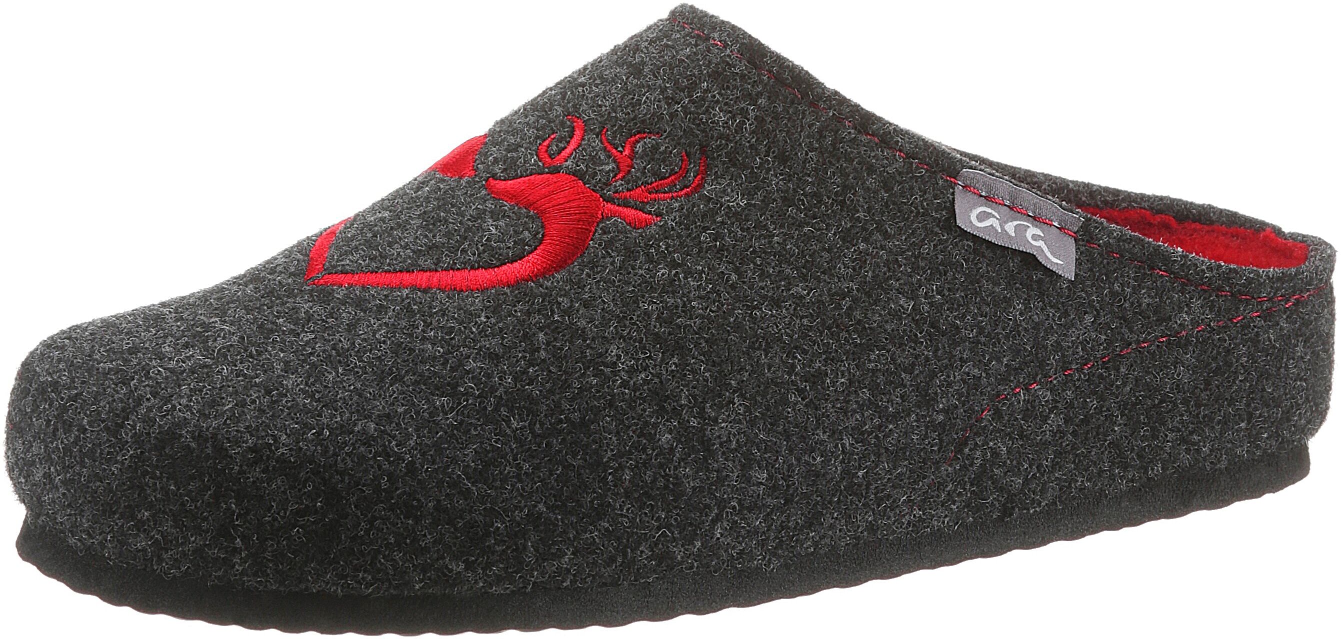 Ara Pantoffel »COSY-W«, mit Stickerei in Herzform grau  36 37 38 39 40 41 42