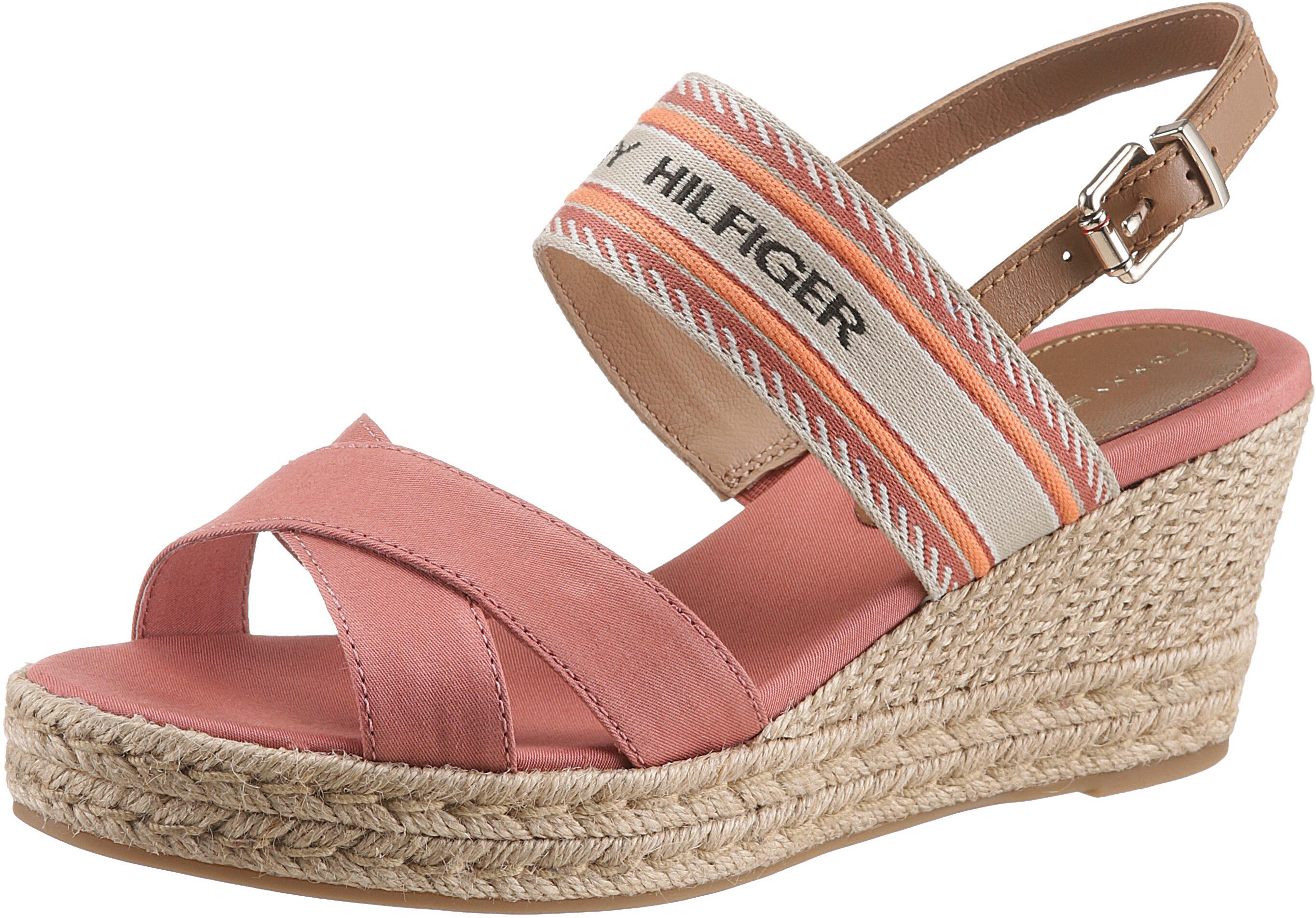 Tommy Hilfiger Sandalette »TH ARTISANAL MID WEDGE SANDAL«, mit verstellbarem... rosa  35 36 37 38 39 40 41 42