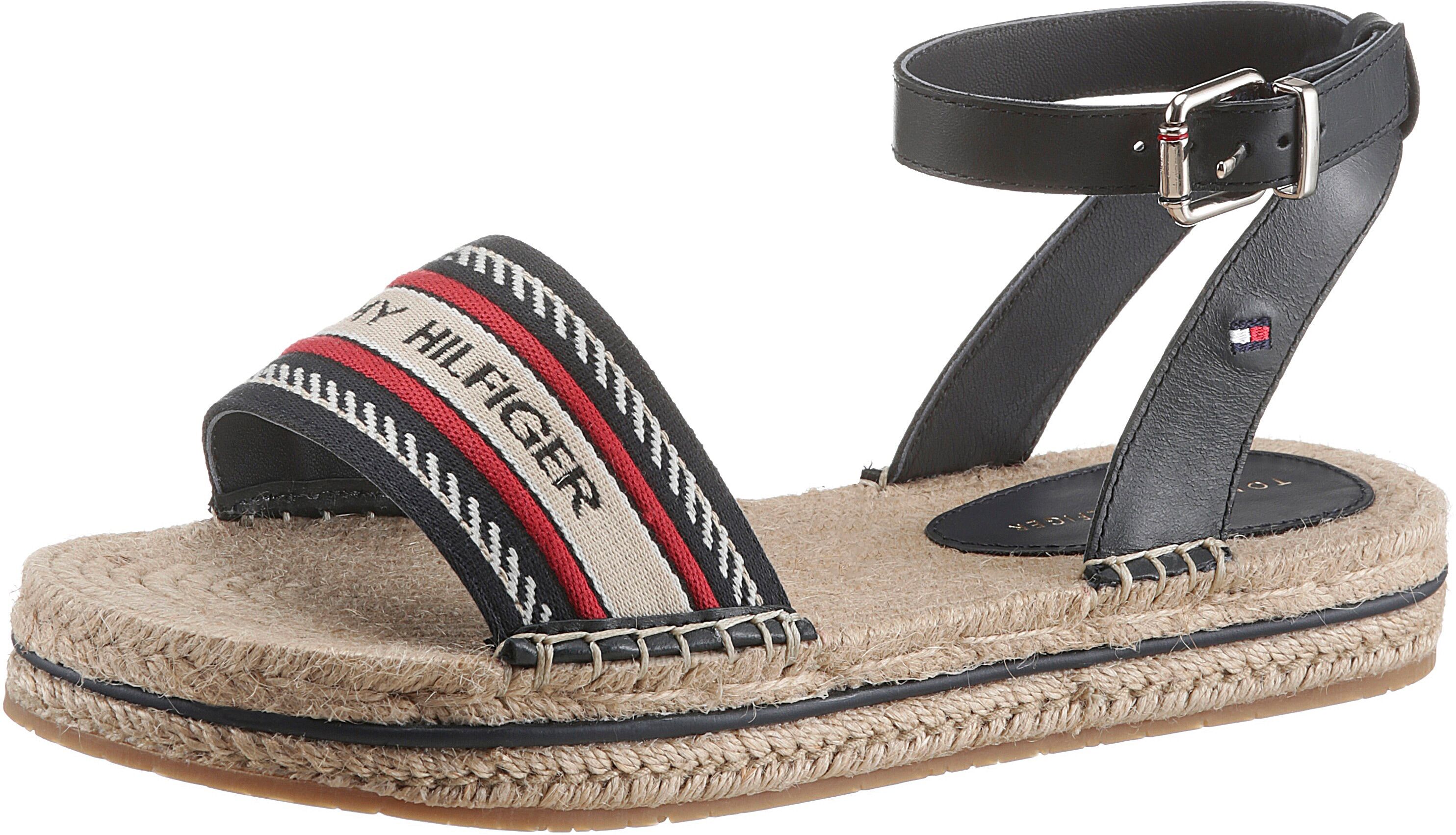 Tommy Hilfiger Riemchensandale »TH ARTISANAL FLATFORM SANDAL«, mit Juterahmen bunt  35 36 37 38 39 40 41 42