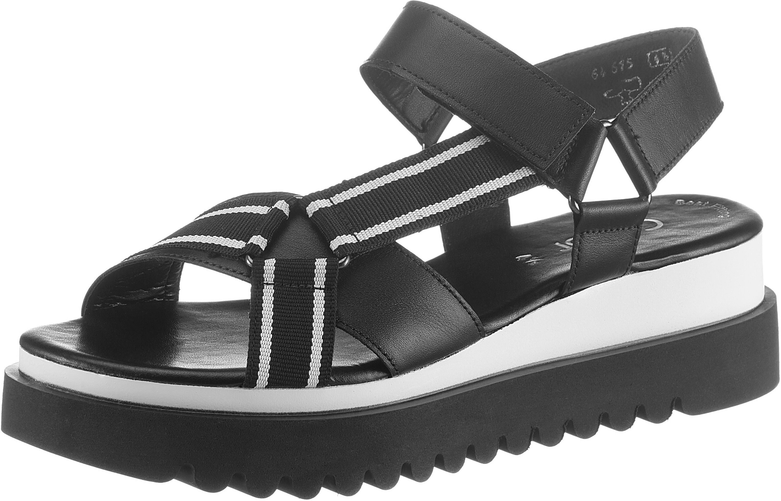 Gabor Sandalette, mit Textilband schwarz-weiss  35 36 37 38 39 40 41 42 43 44