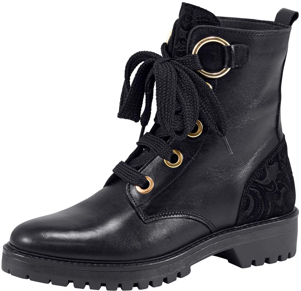 heine Schnürstiefelette schwarz  35 36 37 38 39 40 41 42