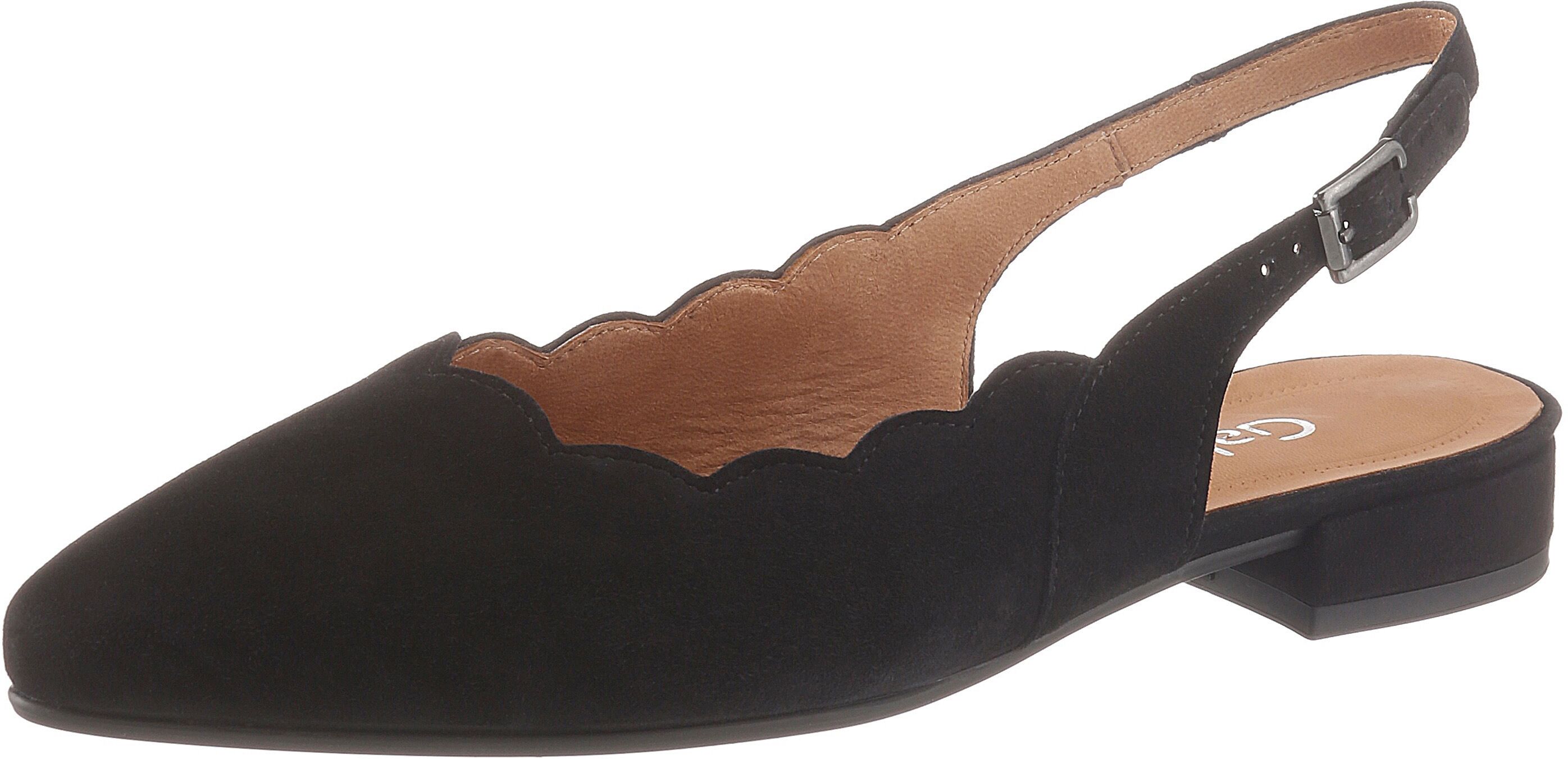 Gabor Slingpumps, in spitzer Form schwarz Größe 35 36 37 38,5 38 39 40 41 42 43 44