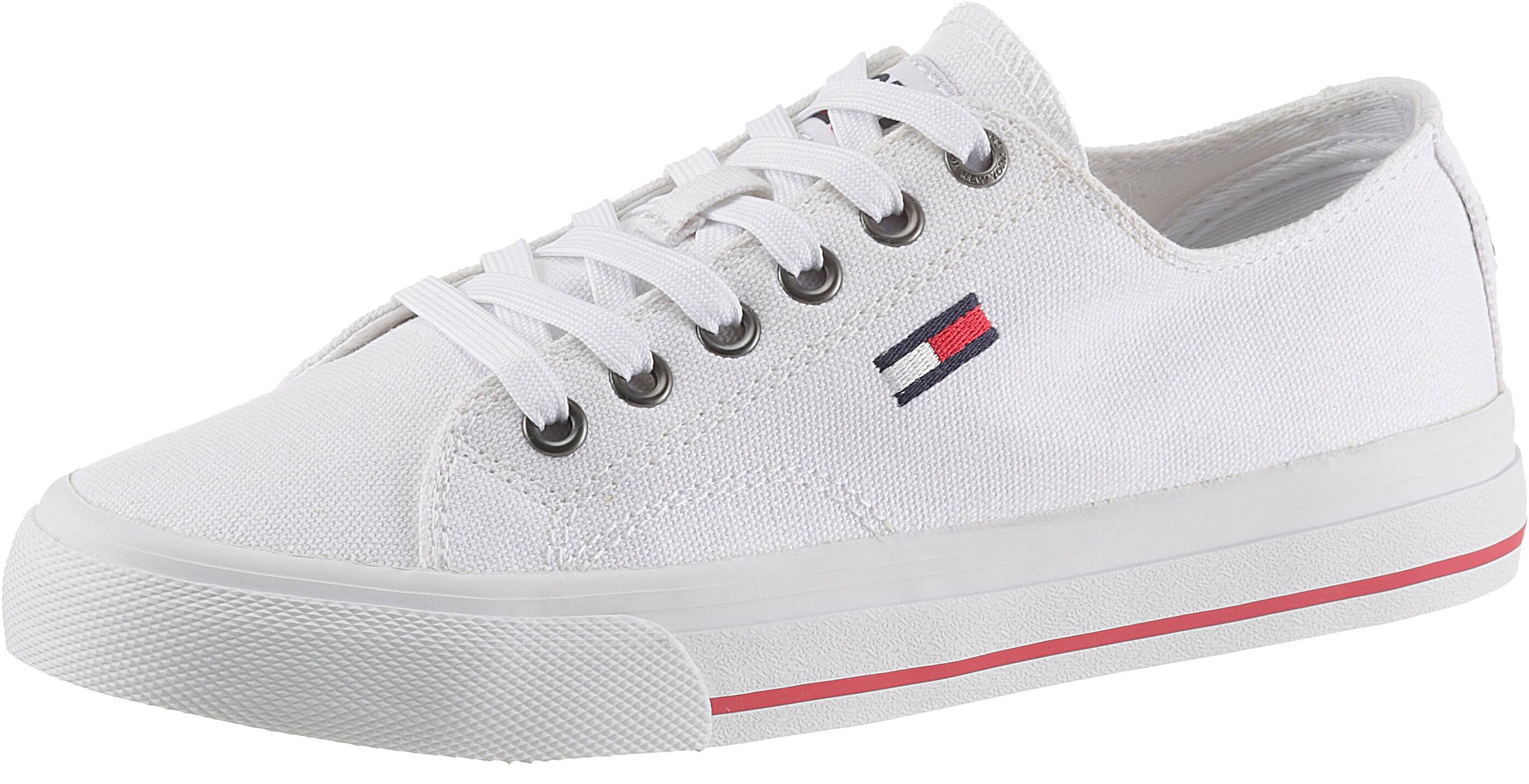 Tommy Jeans Plateausneaker »TOMMY JEANS LOW CUT VULC«, mit Logostickerei weiss Größe 35 36 37 38 39 40 41 42