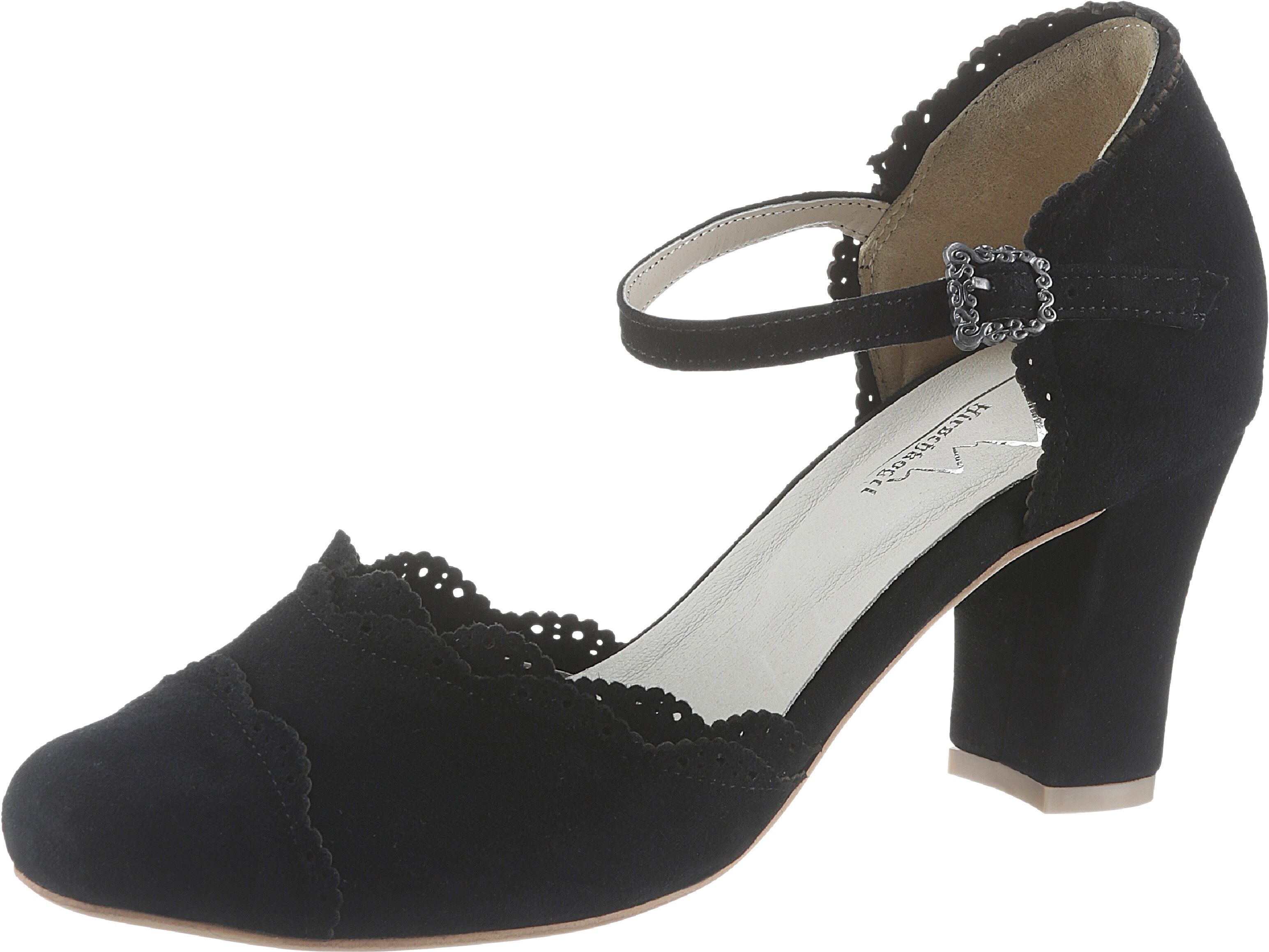 Hirschkogel Pumps, Damen, mit Knöchelriemchen schwarz Größe 36 37 38 39 40 41 42