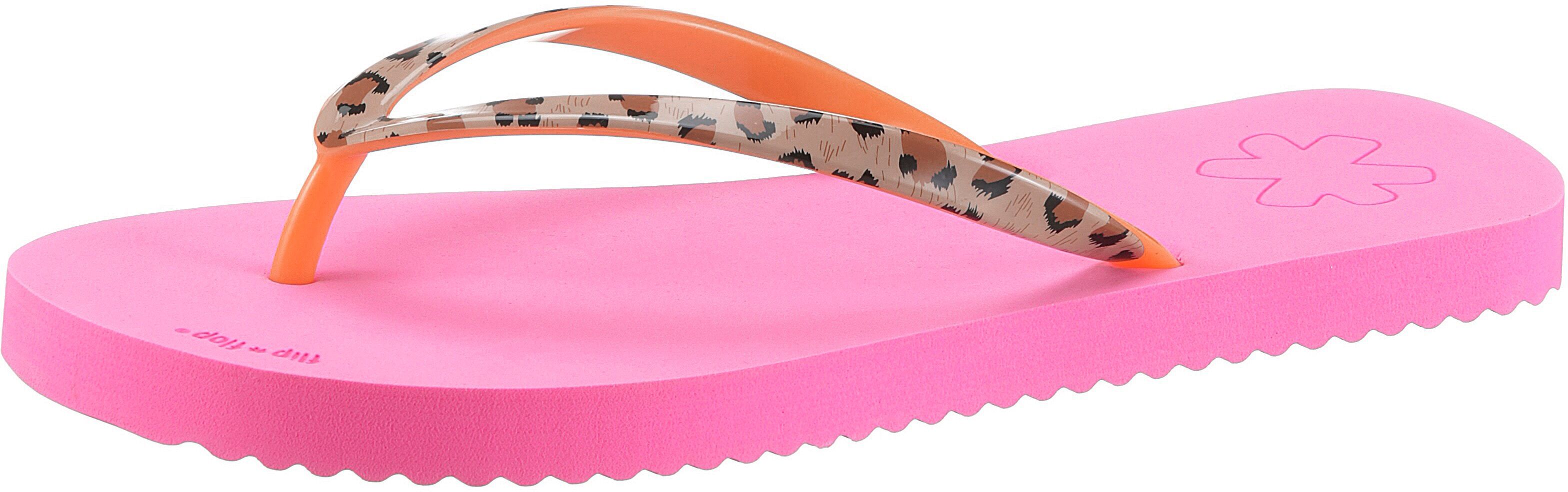 Flip Flop Badezehentrenner »Easy Animal«, mit schönem Leodruck Floral Pink Größe 36 37 38 39 40 41 42