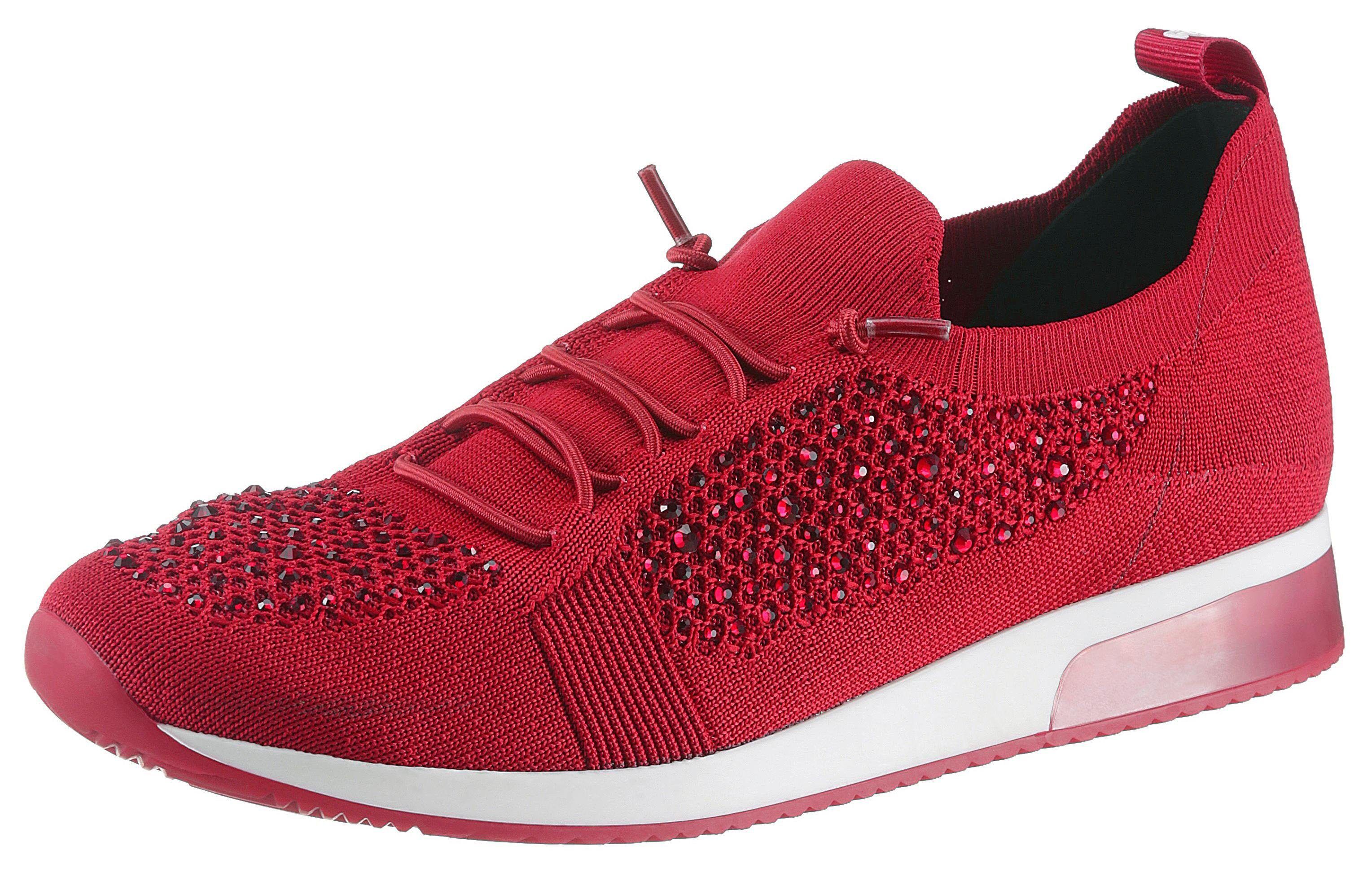 Ara Slip-On Sneaker »LISSABON«, mit Strass-Stein-Verzierung rot Größe 2,5 3 (35,5) 3,5 (36) 4 (37) 4,5 (37,5) 5 (38) 5,5 (38,5) 6 (39) 6,5 7 (40,5) 7,5 (41) 8 (42) 8,5 (42,5) 9 (43)