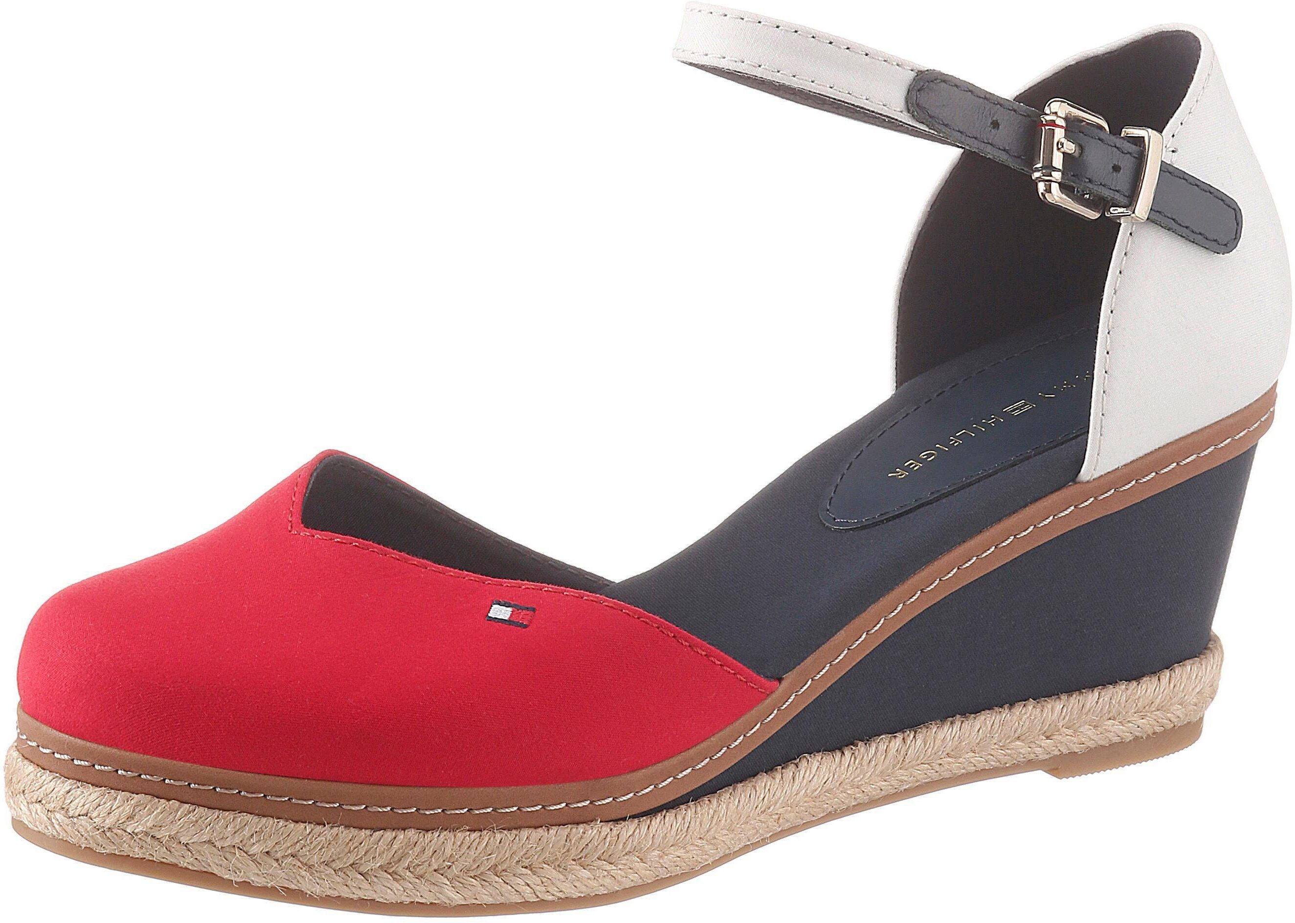 Tommy Hilfiger Spangenpumps »BASIC CLOSED TOE MID WEDGE«, mit verstellbarer... bunt Größe 35 36 37 38 39 40 41 42