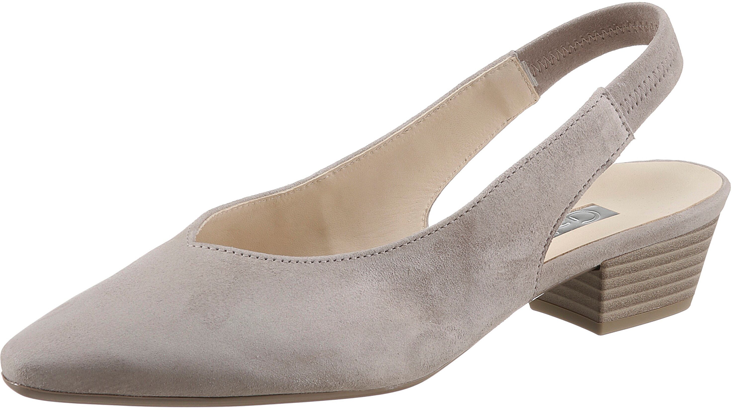 Gabor Slingpumps, mit Gummizug an der Ferse beige Größe 35 36 37 38,5 38 39 40 41 42 43 44