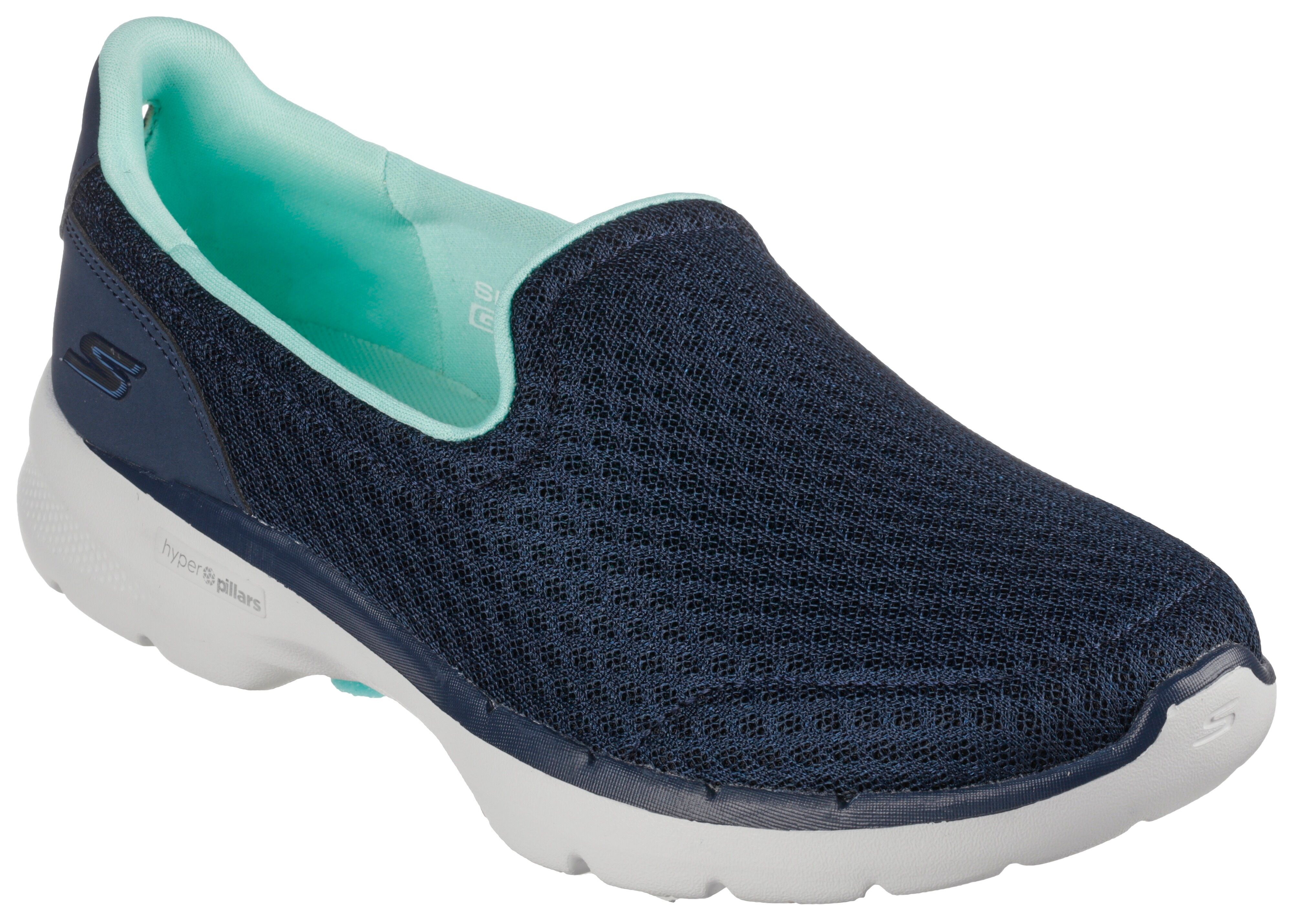 Skechers Slip-On Sneaker »GO WALK 6-BIG SPLASH«, im monochromen Look blau Größe 35 36 37 38 39 40 41 42 43