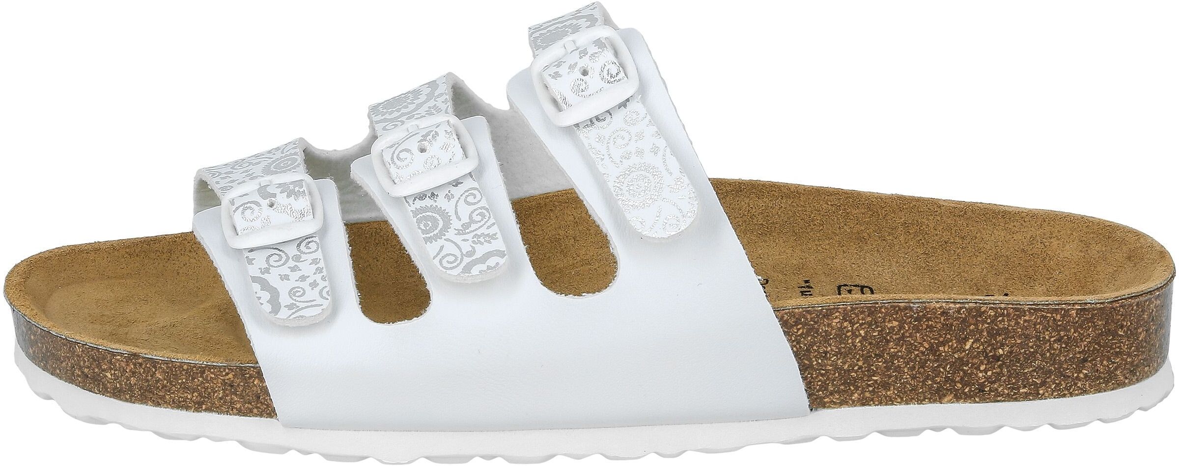 Lico Pantolette »Pantolette Bioline Flower« weiss Größe 36 37 38 39 40 41 42