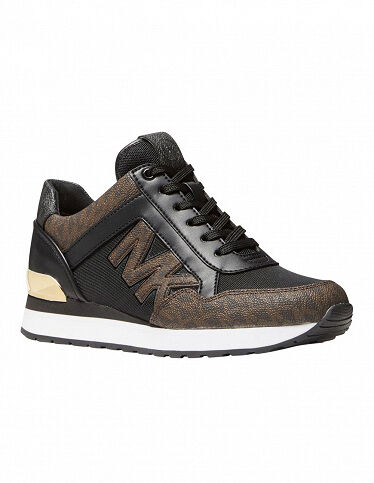 Michael Kors Damensneaker «Maddy Logo Trainer», braun/schwarz