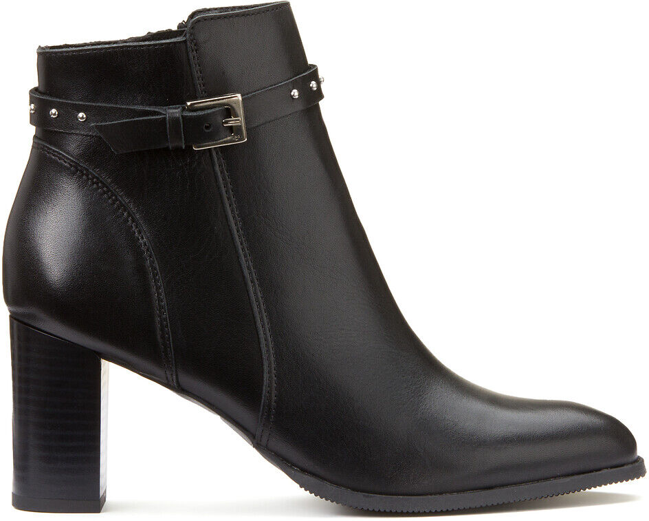 ANNE WEYBURN Boots mit Nieten-Details, Leder SCHWARZ