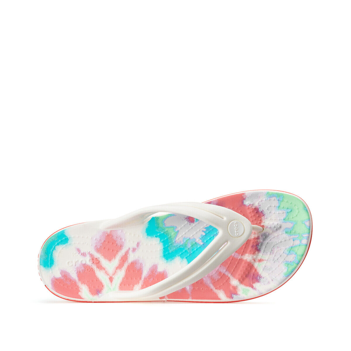 CROCS Zehenpantoletten Crocband Tie Dye Flip W WEISS