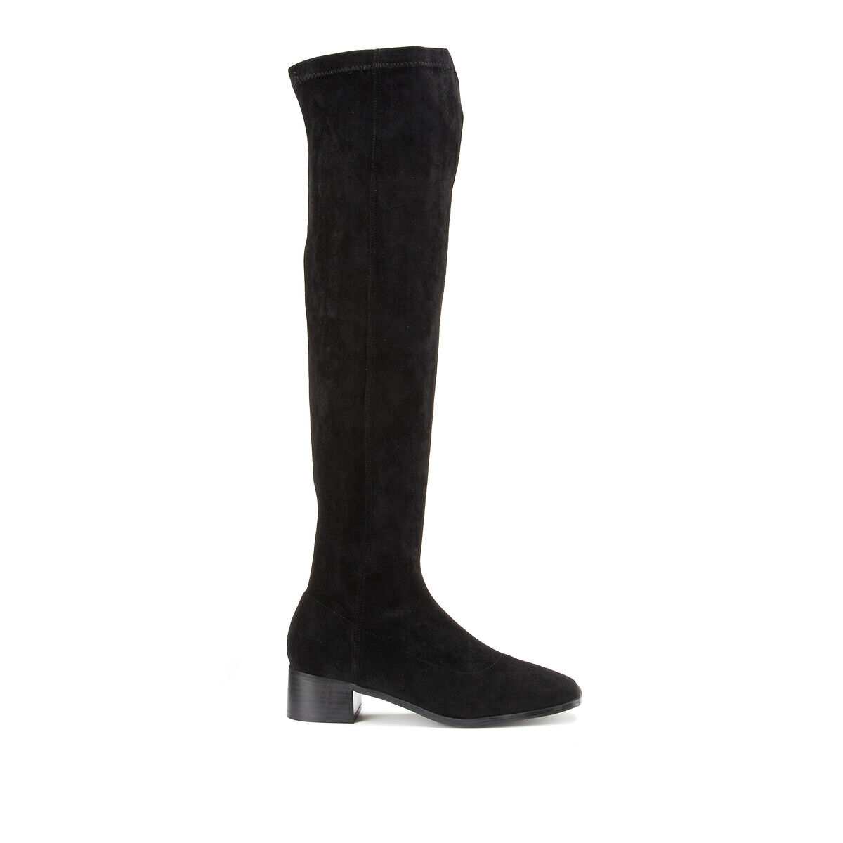 LA REDOUTE COLLECTIONS Overknee-Stiefel mit breitem Absatz SCHWARZ