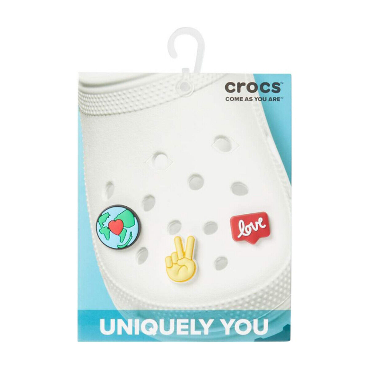 CROCS 3er-Set Jibbitz Peace and Love MEHRFARBIG