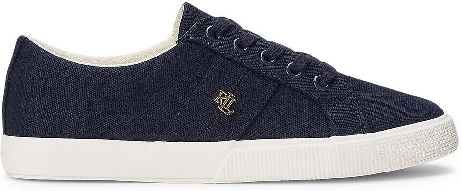 LAUREN RALPH LAUREN Leder-Sneakers JANSON mit Schnürung BLAU