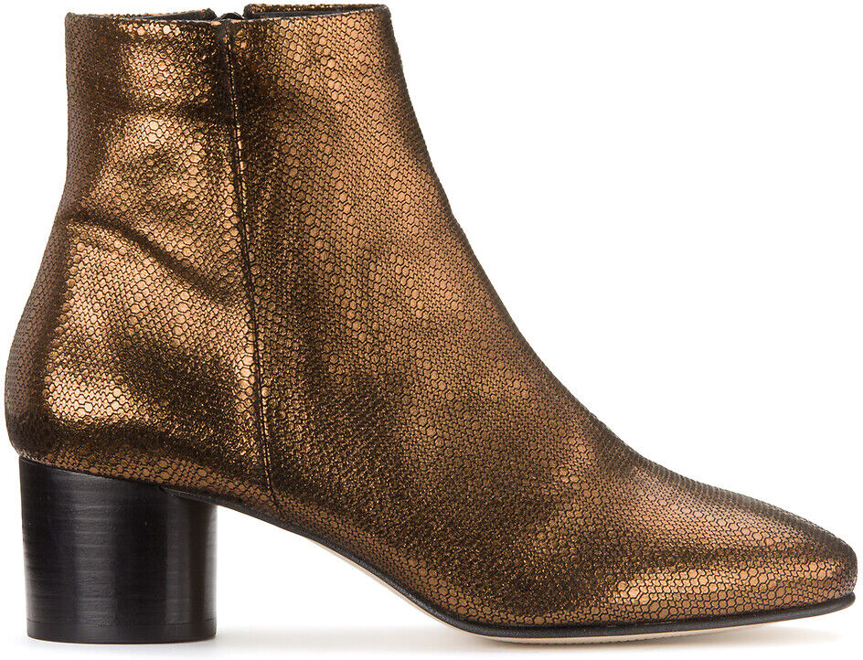 LA REDOUTE COLLECTIONS Boots, Leder in Metallic-Optik BRAUN