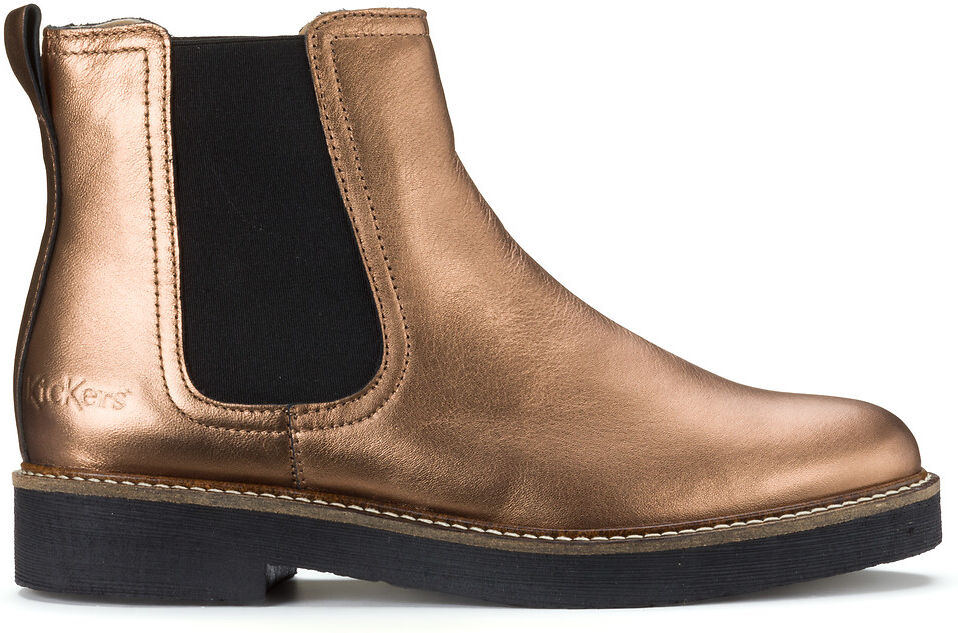 KICKERS Leder-Boots Oxfordchic BRAUN