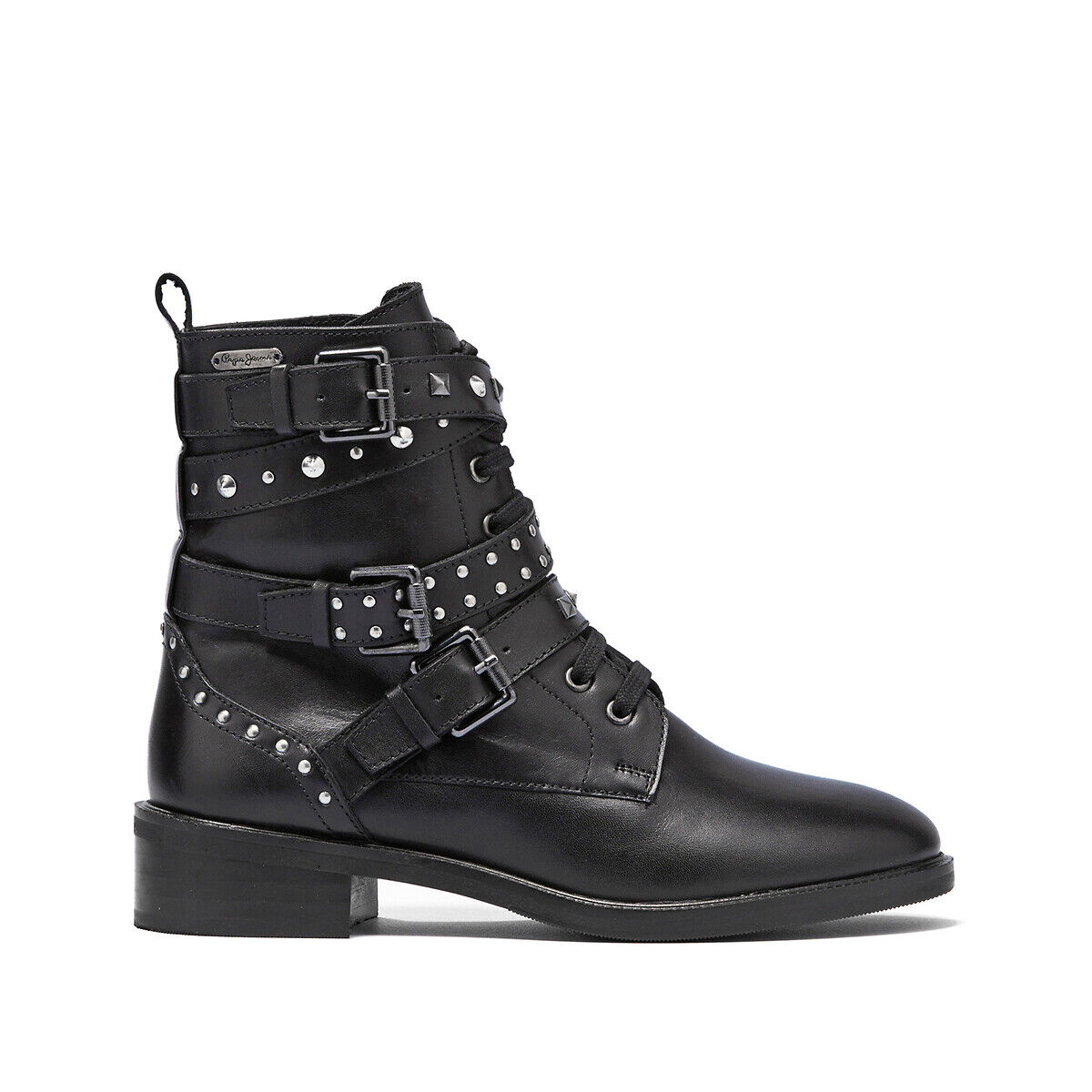 PEPE JEANS Boots Orsett Rock, Leder SCHWARZ