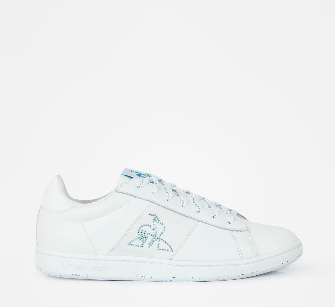 LE COQ SPORTIF Niedrige Sneakers Court Classic aus Leder WEISS