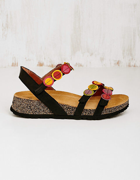 Think Damen Leder-Sandalen Wika