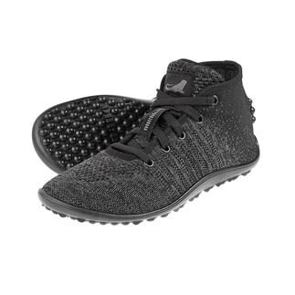 Leguano Barfussschuh Go, Knit-Sneaker, grau/schwarz, Gr. 45