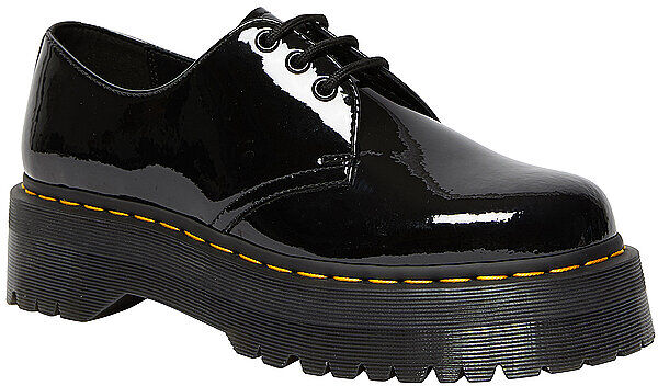 DR. MARTENS Lack Plateau Schnürer 1461 Quad schwarz   Damen   Größe: 37   26647001