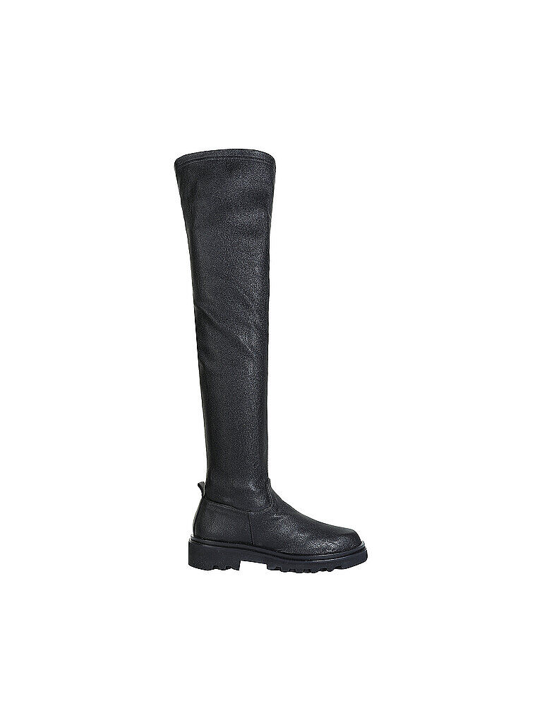 LORENA PAGGI Overknee Lederstiefel schwarz   Damen   Größe: 41   12256