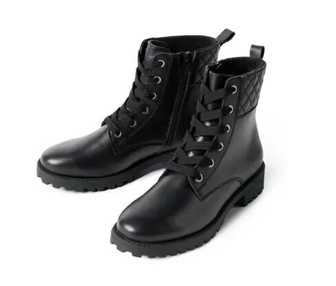 Tchibo - Leder-Boots - Schwarz - Gr.: 39 Kunststoff  39