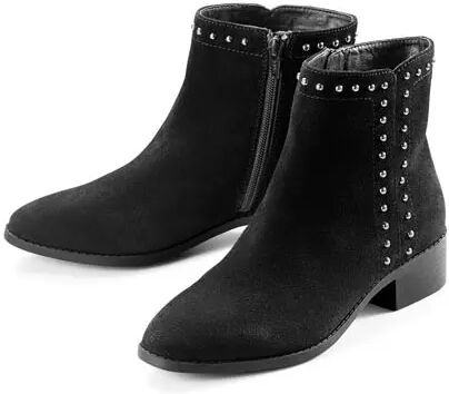 Tchibo - Veloursleder-Boots - Schwarz - Gr.: 38 Kunststoff  38