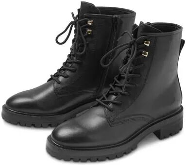 Tchibo - Leder-Boots - Schwarz - Gr.: 39 Kunststoff  39