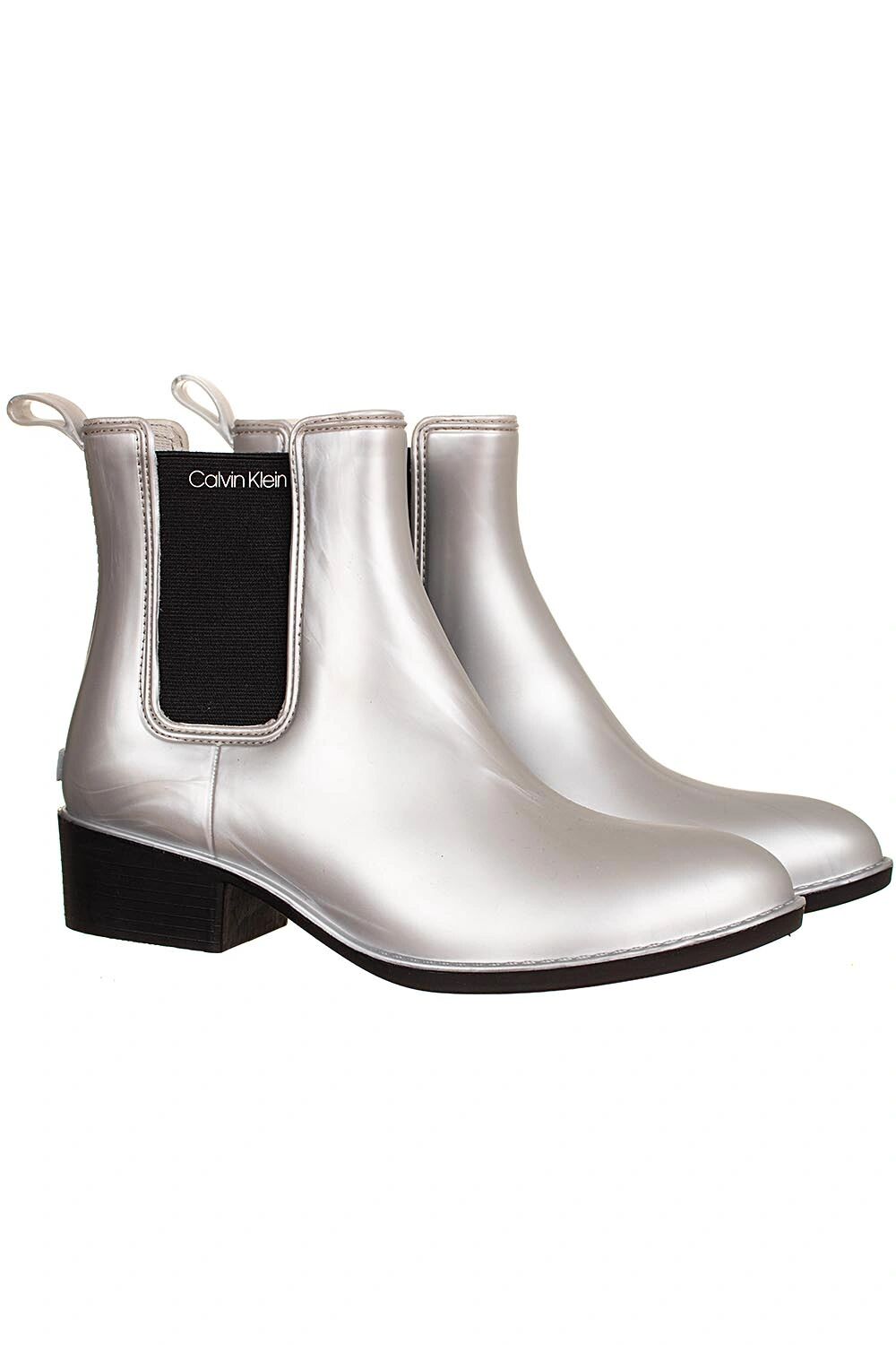 Calvin Klein dámské kotníkové boty stříbrné Velikost: EU 38