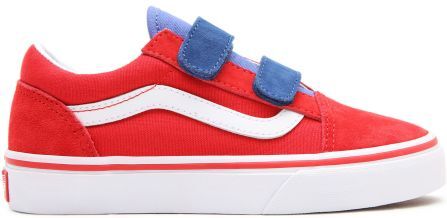 Vans BOTY VANS Old Skool V (COLOR BLOCK) KIDS - červená - US13.5K