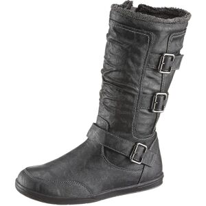 Winterstiefel CITY WALK Gr. 35 (2,5/3), Normalschaft, schwarz Damen Schuhe Winterstiefel mit Zierschnallen am Schaft