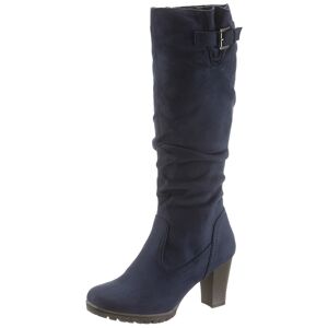 Stiefel CITY WALK Gr. 39, Normalschaft, blau (navy) Damen Schuhe High Heels mit Raffungen am slouchy Schaft