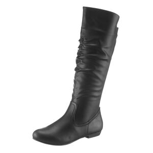 Stiefel CITY WALK Gr. 38 (5), Normalschaft, schwarz Damen Schuhe Reißverschlussstiefel mit slouchy Schaft Raffungen
