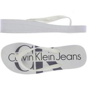 Calvin Klein Jeans Damen Sandale, weiß, Gr. 39