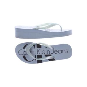 Calvin Klein Jeans Damen Sandale, hellblau, Gr. 36