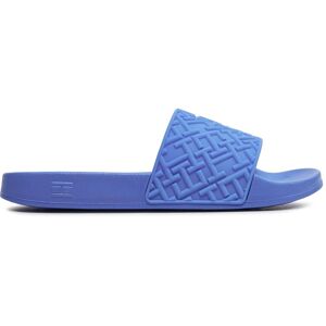 Pantoletten Tommy Hilfiger Th Monogram Pool Slide FW0FW06987 Blue Spell C30 39 female