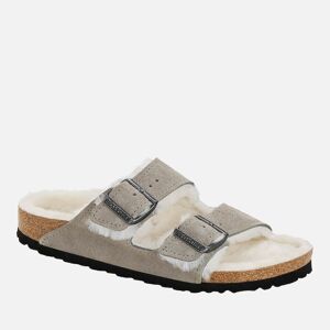 Birkenstock Women's Arizona Slim Fit Shearling Double Strap Sandals - Stone Coin - EU 37/UK 4.5