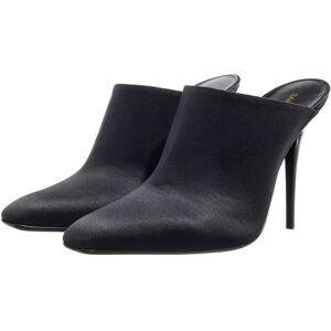 Saint Laurent Slipper & Pantoletten - Ascot Mules In Crepe Satin - Gr. 37,5 (EU) - in Schwarz - für Damen