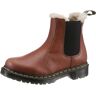 Chelseaboots DR. MARTENS "Leonore" Gr. 37, braun (cognac) Damen Schuhe Schlupfstiefeletten Chunky Boots, Plateau Schuh, Boots mit Warmfutter