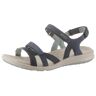 Riemchensandale ECCO "CRUISE" Gr. 40, grau (dunkelblau, grau) Damen Schuhe Sandalen Sommerschuh, Sandalette, Keilabsatz, mit dezentem Logoschriftzug