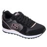 Sneaker SKECHERS "Nylon Quarter Lace Up Jogger" Gr. 35, schwarz (schwarz, rosa) Damen Schuhe Modernsneaker Sneaker low im modischen Kontrastlook, Freizeitschuh, Halbschuh, Schnürschuh