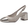 Slingpumps MARCO TOZZI Gr. 41, beige (sand kombiniert) Damen Schuhe Riemchenpumps Abendschuh, Sommerschuh, Blockabsatz, in modischer Karreeform