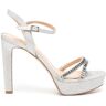 Badgley Mischka Sandalen mit Perlen - Silber 6.5/7.5/5.5/7 Female